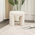 Adeco Ottoman Small Teddy Low Foot Stool Vanity Stool