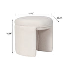 Adeco Ottoman Small Teddy Low Foot Stool Vanity Stool