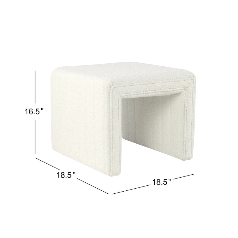 HomePop Modern Channel Ottoman