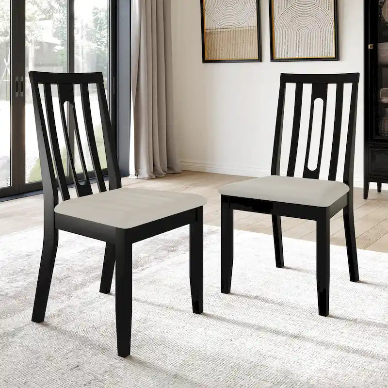 CraftPorch Contemporary Wooden Dining Chairs (Set of 2) - N/A