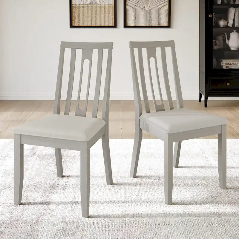 CraftPorch Contemporary Wooden Dining Chairs (Set of 2) - N/A