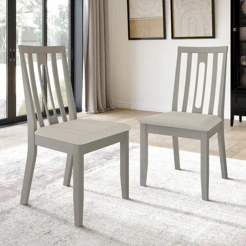 CraftPorch Contemporary Wooden Dining Chairs (Set of 2) - N/A