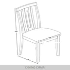 CraftPorch Contemporary Wooden Dining Chairs (Set of 2) - N/A
