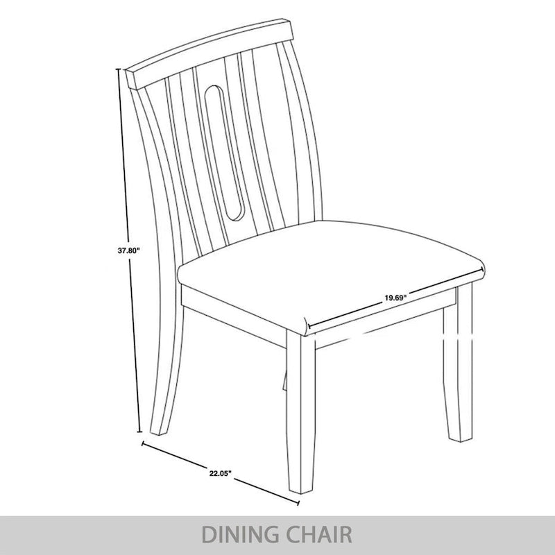 CraftPorch Contemporary Wooden Dining Chairs (Set of 2) - N/A