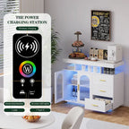39Wide Sideboard With LED Light - N/A
