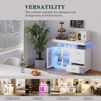 39Wide Sideboard With LED Light - N/A