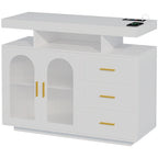 39Wide Sideboard With LED Light - N/A