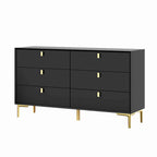 6 Drawers Storage Dresser Mid Century Chest of Drawer Sideboard