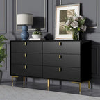 6 Drawers Storage Dresser Mid Century Chest of Drawer Sideboard