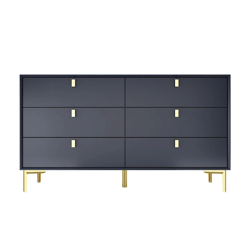 6 Drawers Storage Dresser Mid Century Chest of Drawer Sideboard