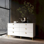 6 Drawers Storage Dresser Mid Century Chest of Drawer Sideboard
