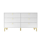 6 Drawers Storage Dresser Mid Century Chest of Drawer Sideboard