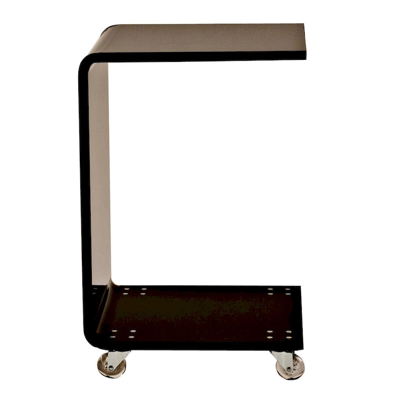 C Shape 100-percent Acrylic Indoor/Outdoor Accent Table