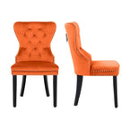 Grandview Tufted Upholstered Dining Chair (Set of 2) with Nailhead Trim and Ring Pull