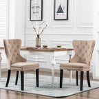 Grandview Tufted Upholstered Dining Chair (Set of 2) with Nailhead Trim and Ring Pull
