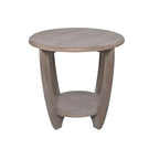 COZAYH Set of 2 Rustic Farmhouse end Table with Storage Shelf, French Country Accent Side Table , Vintage Grey Finish