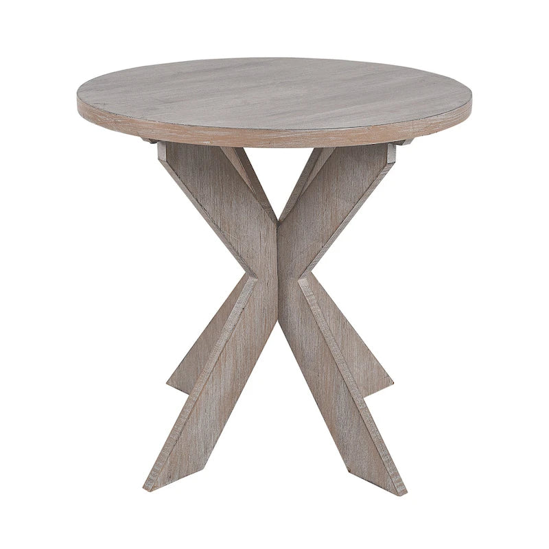 COZAYH Set of 2 Rustic Farmhouse end Table with Storage Shelf, French Country Accent Side Table , Vintage Grey Finish