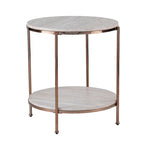 SEI Furniture Henderson Round Faux Marble Side Table