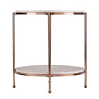 SEI Furniture Henderson Round Faux Marble Side Table