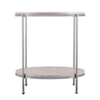 SEI Furniture Henderson Round Faux Marble Side Table