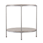 SEI Furniture Henderson Round Faux Marble Side Table