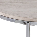 SEI Furniture Henderson Round Faux Marble Side Table