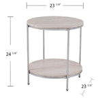 SEI Furniture Henderson Round Faux Marble Side Table