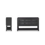 DH BASIC Modern Farmhouse 59 Windowpane Cabinet Buffet by Denhour