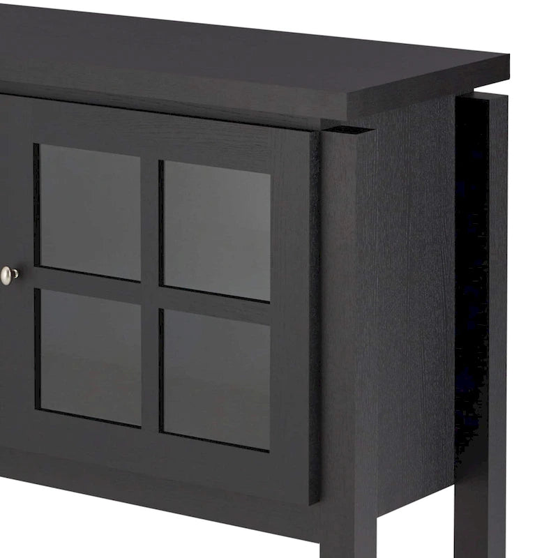 DH BASIC Modern Farmhouse 59 Windowpane Cabinet Buffet by Denhour
