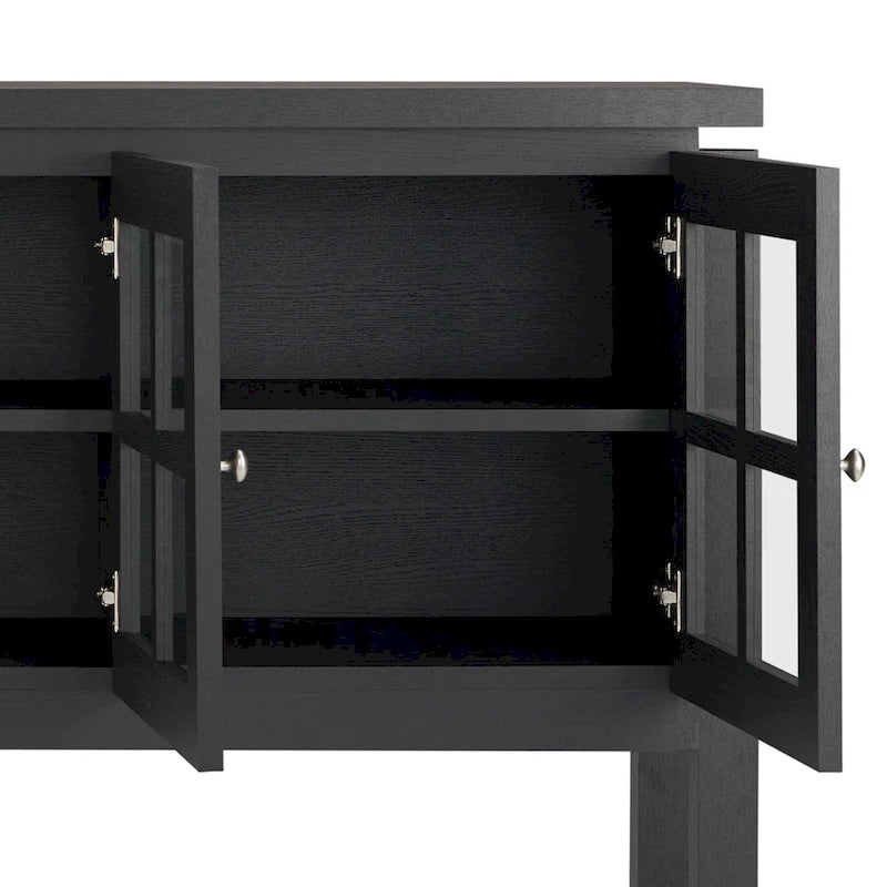 DH BASIC Modern Farmhouse 59 Windowpane Cabinet Buffet by Denhour