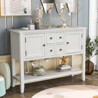 Cambridge Series Buffet Sideboard Console Table with Bottom Shelf - N/A