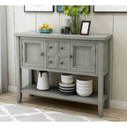 Cambridge Series Buffet Sideboard Console Table with Bottom Shelf - N/A