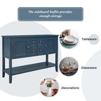 Cambridge Series Buffet Sideboard Console Table with Bottom Shelf - N/A