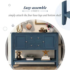 Cambridge Series Buffet Sideboard Console Table with Bottom Shelf - N/A