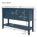Cambridge Series Buffet Sideboard Console Table with Bottom Shelf - N/A