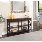 Convenience Concepts Oxford 2 Drawer 60 inch Console Table with Shelves