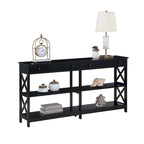 Convenience Concepts Oxford 2 Drawer 60 inch Console Table with Shelves