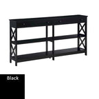 Convenience Concepts Oxford 2 Drawer 60 inch Console Table with Shelves