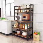 5 Tier Bakers Rack with Storage, Kitchen Stand Micorwave Over Cart