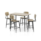 Cairo Industrial Metal 5-Piece Counter Height Dining Table Set by Furniture of America