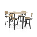 Cairo Industrial Metal 5-Piece Counter Height Dining Table Set by Furniture of America
