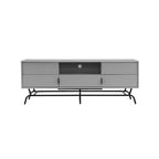 DH BASIC Modern 60-inch 3-Drawer Media Cabinet TV Stand with Cable Hole by Denhour