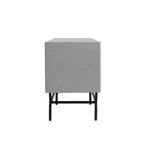 DH BASIC Modern 60-inch 3-Drawer Media Cabinet TV Stand with Cable Hole by Denhour