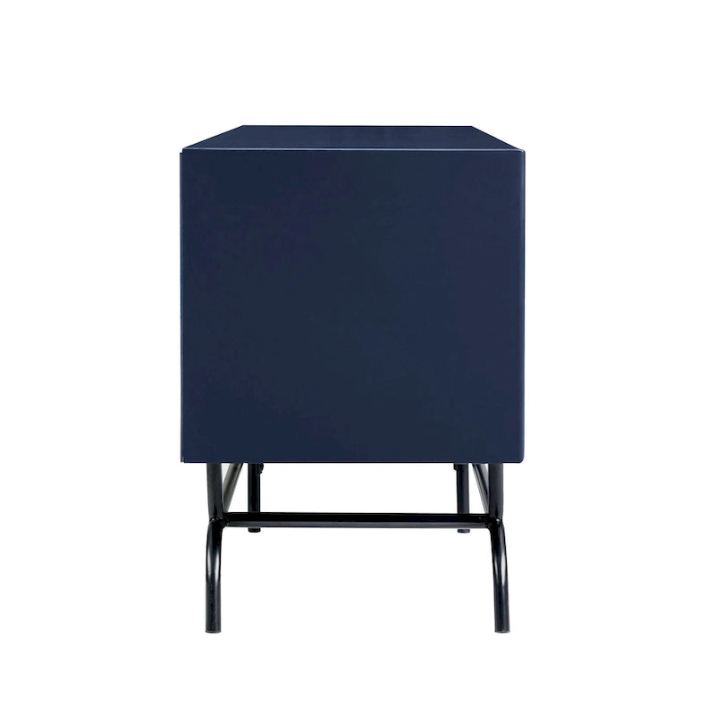 DH BASIC Modern 60-inch 3-Drawer Media Cabinet TV Stand with Cable Hole by Denhour