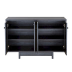 Q-Max 47W Sideboard Storage Cabinet, Dining Server Cupboard Buffet Table with Two Storage Cabinets