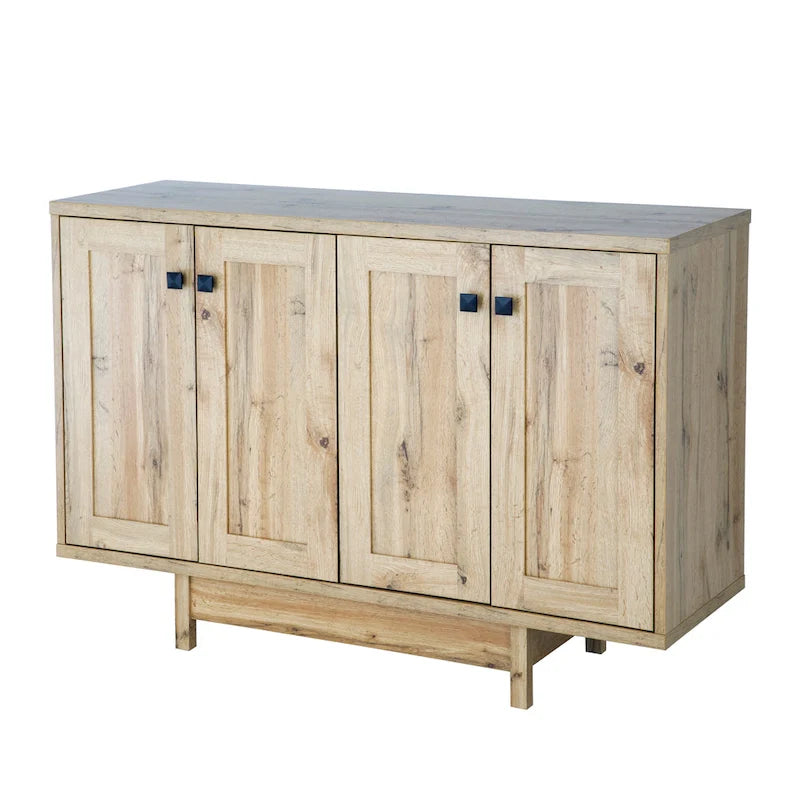 Q-Max 47W Sideboard Storage Cabinet, Dining Server Cupboard Buffet Table with Two Storage Cabinets