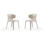 Conrad Cream Faux Leather Dining Chair (Set of 2)