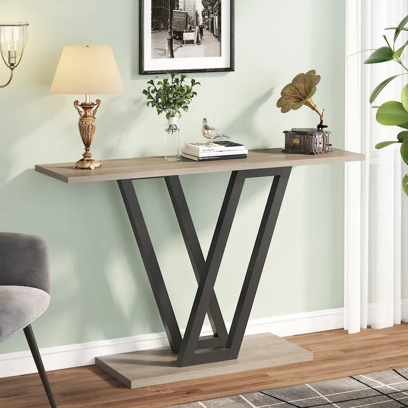 43 Inch Entryway Console Tables, Narrow Sofa Table for Hallway, Living Room