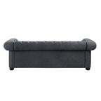 Corvus Aleksis Tufted Chesterfield 3-seater Sofa with Rolled Arms