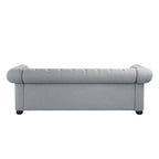Corvus Aleksis Tufted Chesterfield 3-seater Sofa with Rolled Arms